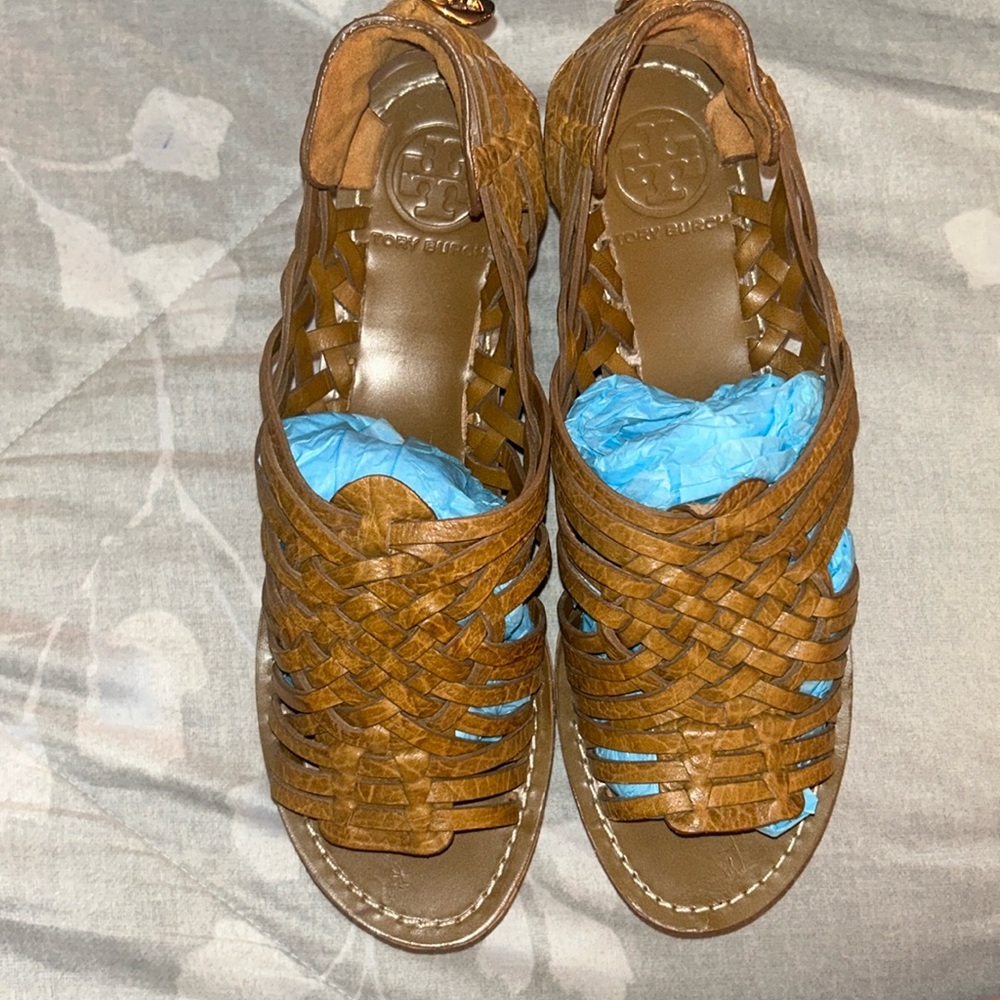 Tory Burch Killian woven wedge sandals
